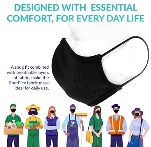 Reusable Face Mask - Breathable Comfort, Fully Machine Washable Face Mask (3-Pack)