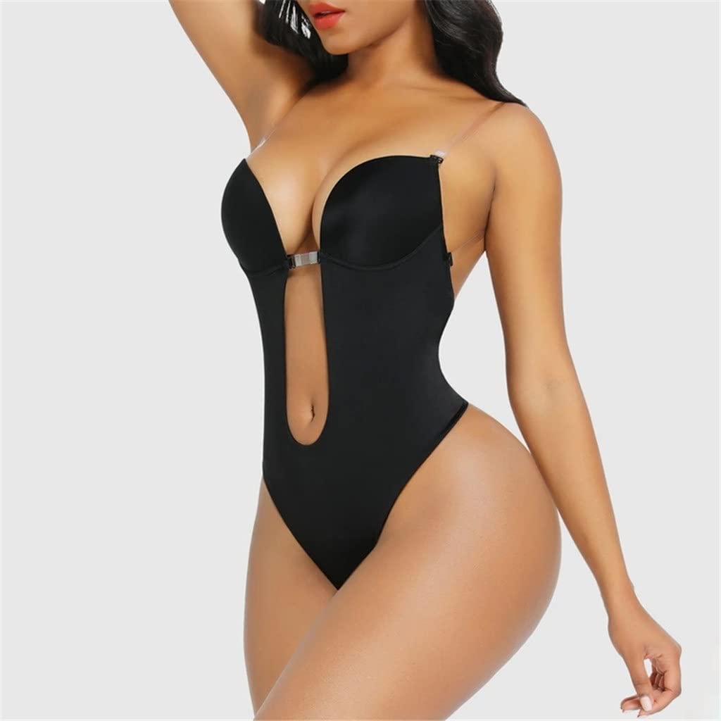 Bodysuit Shapewear Deep V-Neck Body Shaper Backless