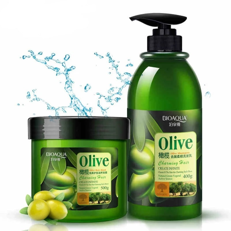Olive Shampoo/Mask Anti-dandruff Olive Oil Shampoo Restores Damaged Hair