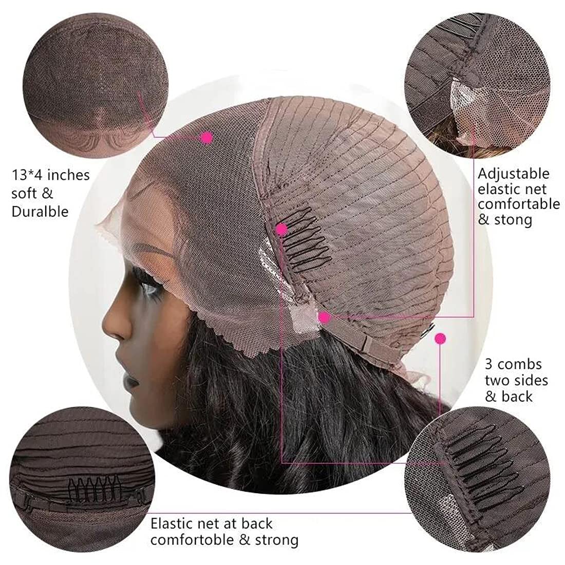 Spiral Curl 13X4 Lace Front Wig Human Hair for Black Women,10a Brazilian Virgin Hair 18inches