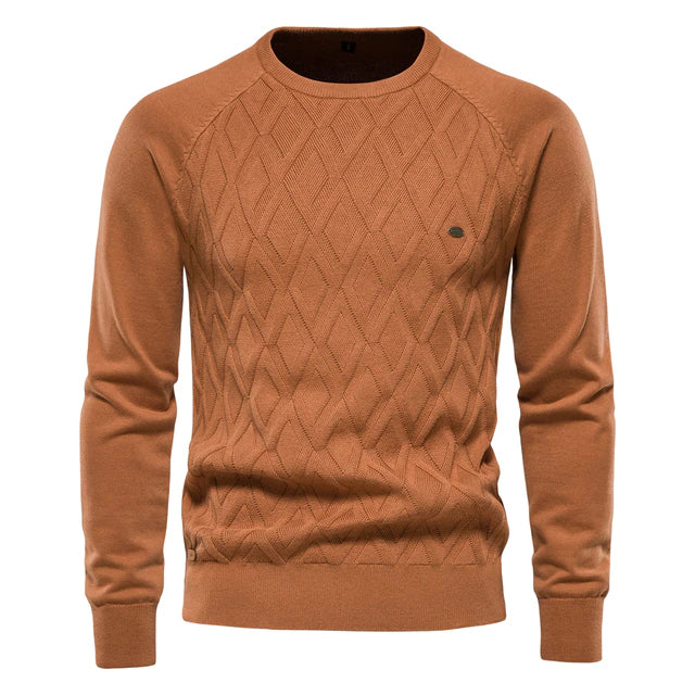Men Sweaters Solid Color O-neck Long sleeve Knitted Male Pullover Winter Fashion New Warm Sweaters for Men