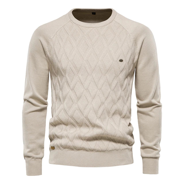 Men Sweaters Solid Color O-neck Long sleeve Knitted Male Pullover Winter Fashion New Warm Sweaters for Men