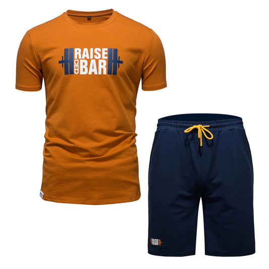 Cotton Men Short Sets Summer Tracksuit Men T-shirts and Shorts Sets for Men Casual Gym Sporting Outdoor Running Clothes