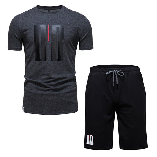 Men's Short Sleeve T shirt and Shorts Set Summer Outdoor Sport and Jogging Tracksuit Mens Designer Clothes