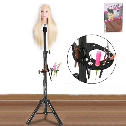 140cm Adjustable Wig Tripod Stand Quality Wig Mannequin Head Stand