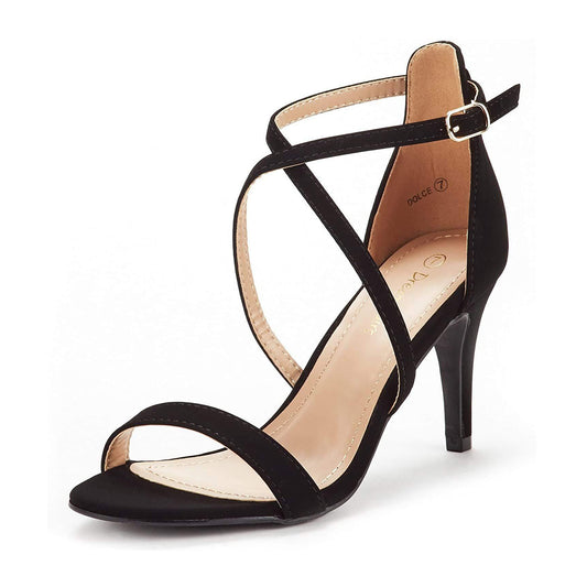 Fashion Stilettos PU Leather Gladiator High Heels Sandals Open Toe Pump Shoe for Woman