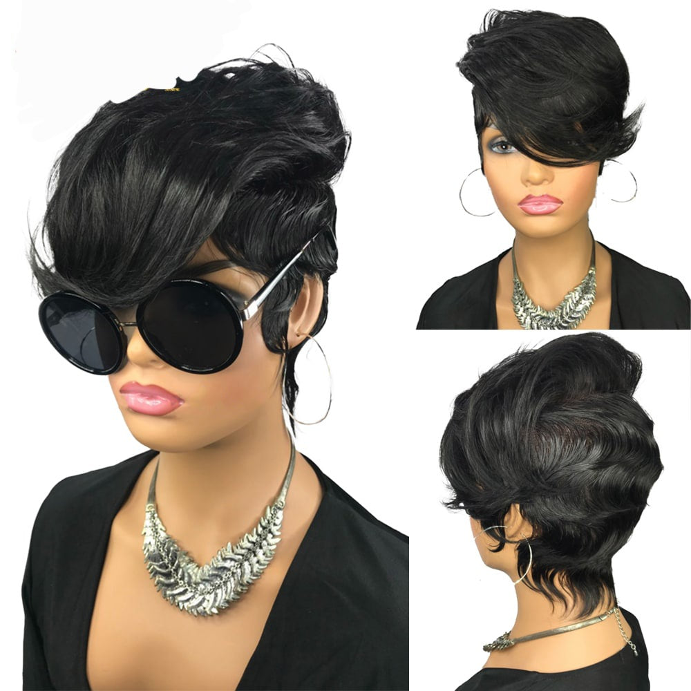 Short Pixie Cut Lace Frontal Wigs 150%Density