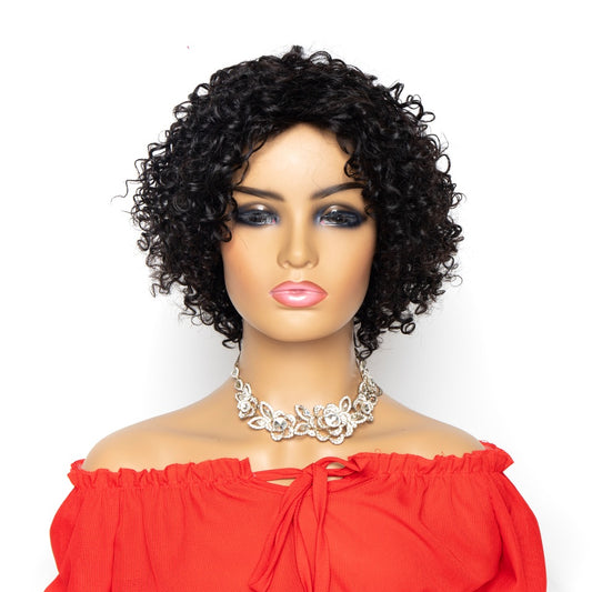 Kinky Curly Wig Short Bob Human Hair Wigs Brazilian Remy