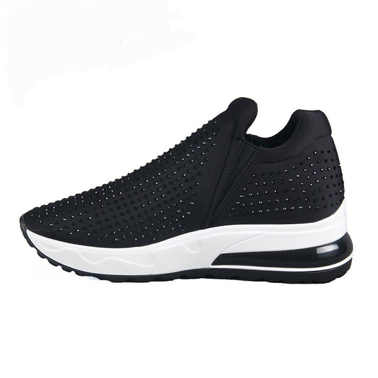 Leather Insole Women Sneakers Blingbling Platform Mesh Shoes