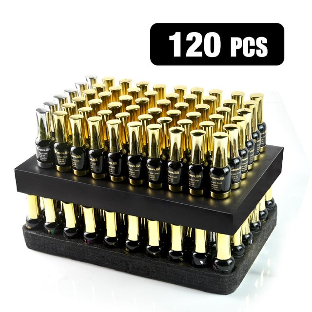 120 Pcs 12ML Gel Nail Polish Kit with Base and Top Coat,Soak Off UV LED Nail Gel Polish Sets