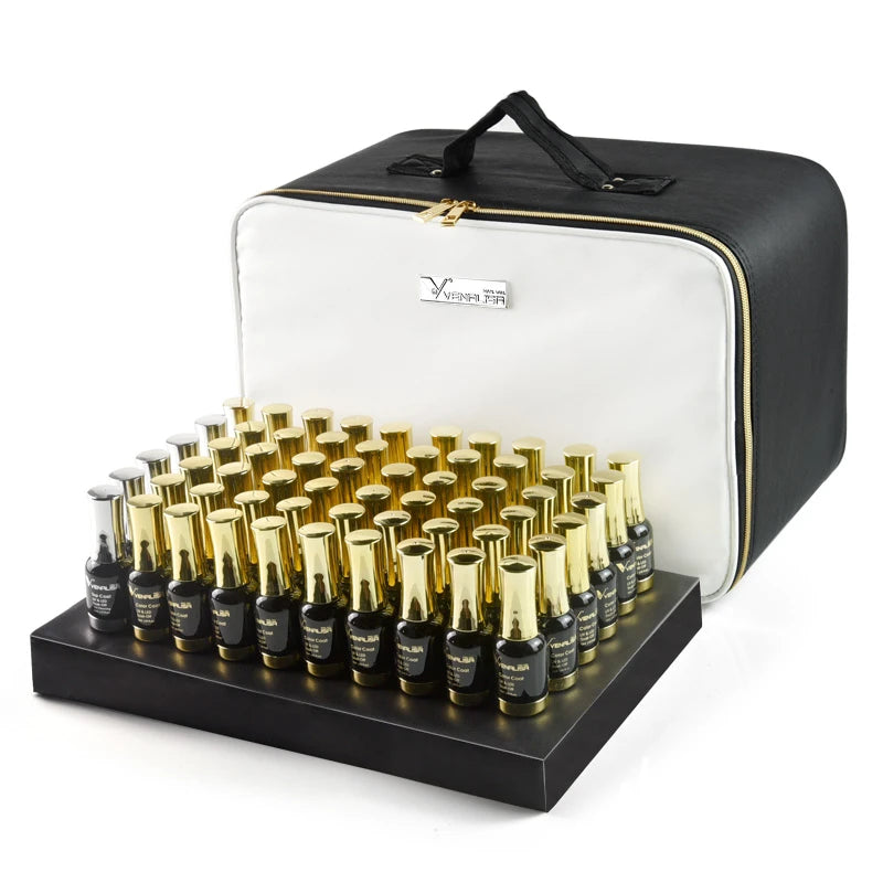 120 Pcs 12ML Gel Nail Polish Kit with Base and Top Coat,Soak Off UV LED Nail Gel Polish Sets