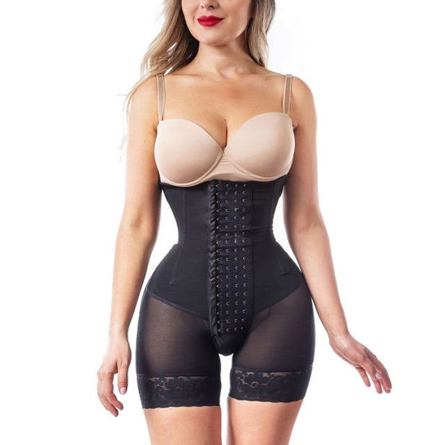 Shapewear Women Postpartum High Waist  Open Bust Tummy Control Post Liposuction Bodysuit Fajas Bustier 4 breasted Hip Lift