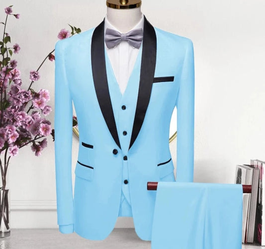 Male Wedding Groom Slim Fit Standerd Size Blazer Set Tuxedo(Jacket+Pant+Vest)