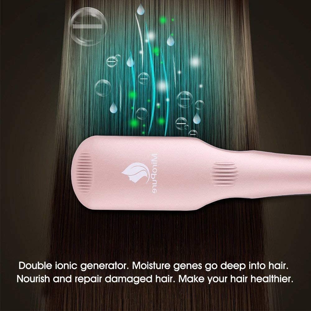 2-in-1 Ceramic Ionic Straightening Brush