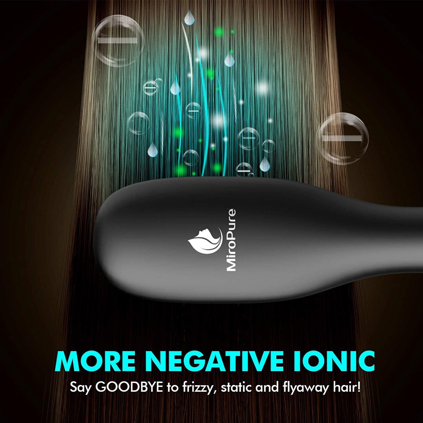 Hair Straightener Brush with Ionic Generator