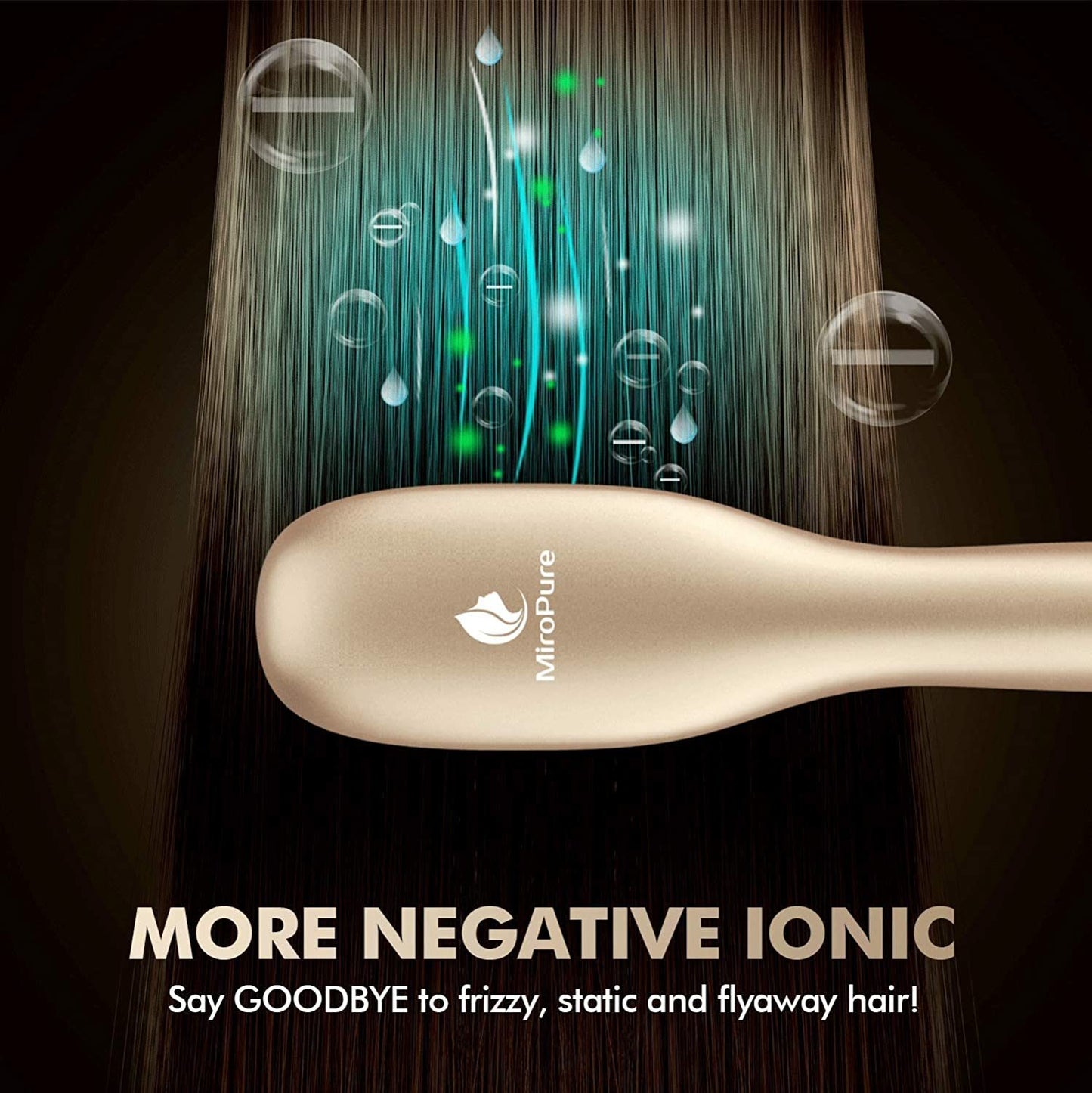 Hair Straightener Brush with Ionic Generator