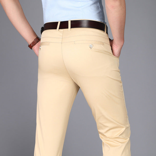 men suit pants casual office high quality cotton trousers business pants