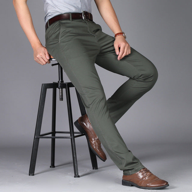 men suit pants casual office high quality cotton trousers business pants