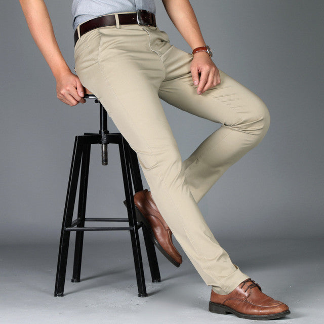 men suit pants casual office high quality cotton trousers business pants