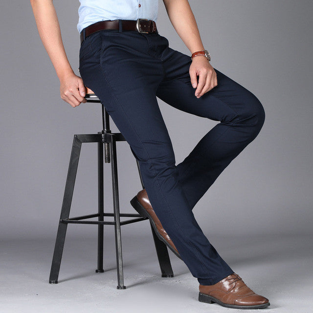 men suit pants casual office high quality cotton trousers business pants