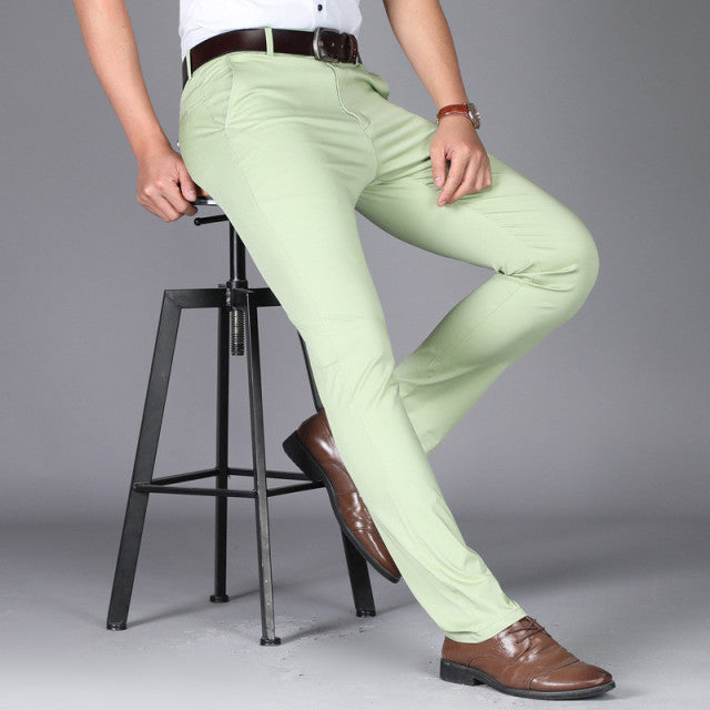 men suit pants casual office high quality cotton trousers business pants
