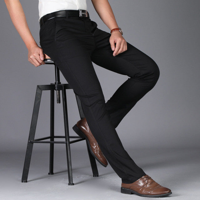 men suit pants casual office high quality cotton trousers business pants