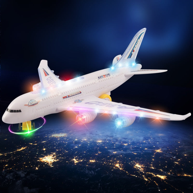 Kids Airbus Aircraft Autopilot Flash Sound Aircraft Music Lighting Toys Electric Airplane