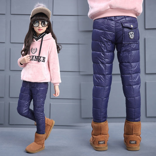 Winter Boysn & Girls Cotton Padded Pants Warm Down Cotton Pants