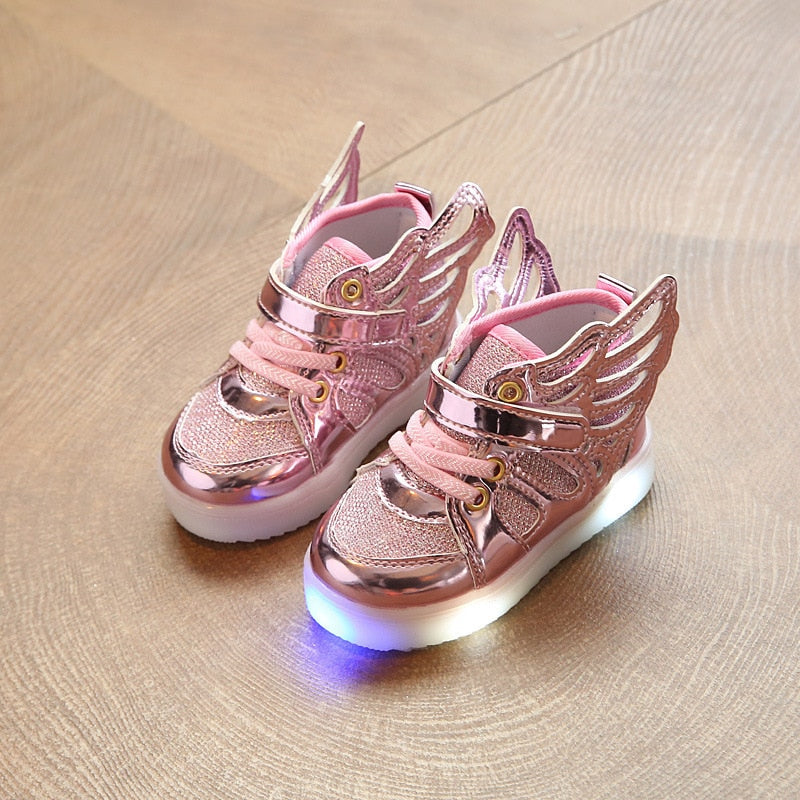 LED Sneakers Children Shoes for Boys& Girls Sport Flashing Lights Glowing Glitter Casual Baby Shoes