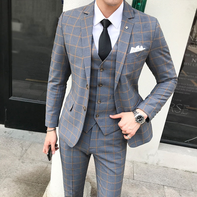Men's Slim Business Formal 3 Piece Suits