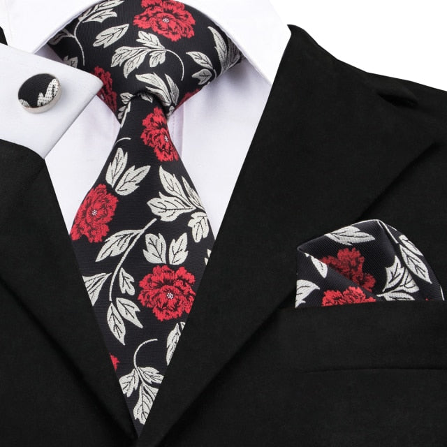 Floral Mens Tie Set