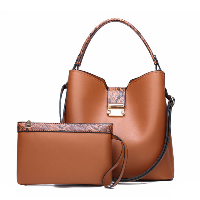 Women's bag high-quality luxury stitching 2-piece set