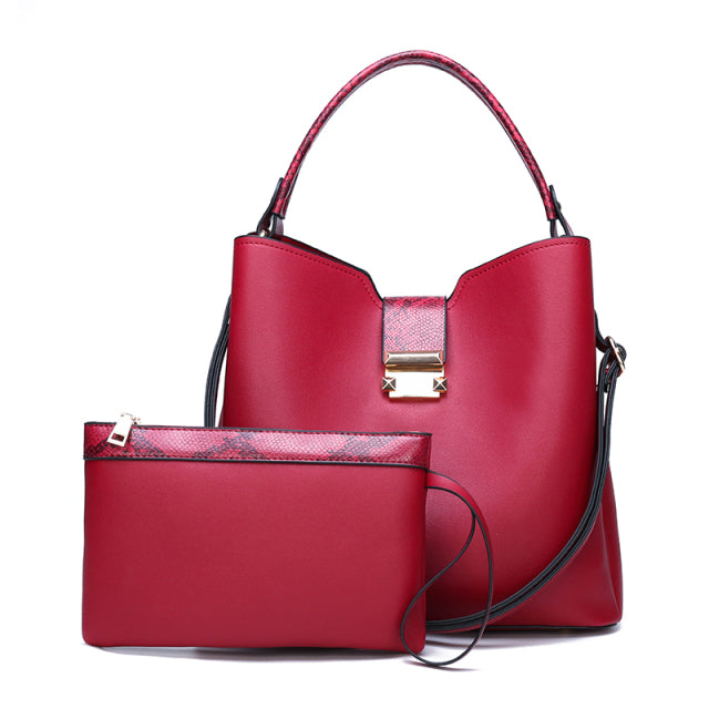 Women's bag high-quality luxury stitching 2-piece set