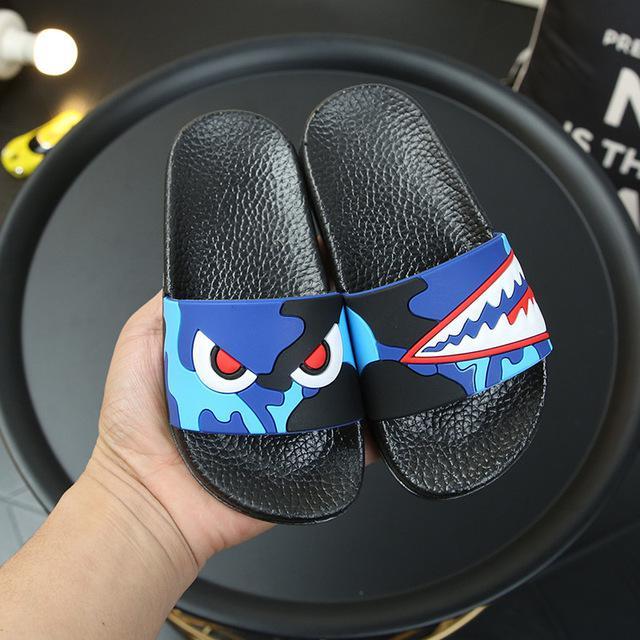 Kids Cartoon Shark Slippers Boys Sandals