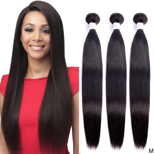 Straight Pure Non-Remy Brazilian Human  Hair Bundles.