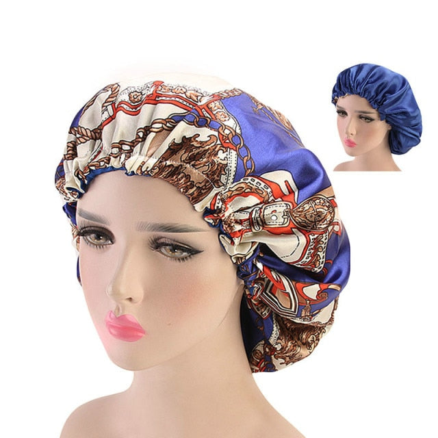 Women Night Sleep Cap Satin Lining Soft Extra Large Head Wear