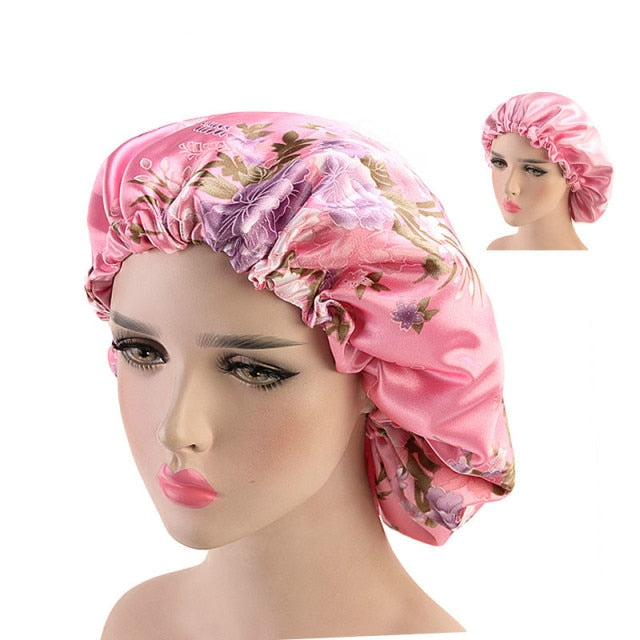 Women Night Sleep Cap Satin Lining Soft Extra Large Head Wear