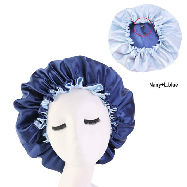 Women Night Sleep Cap Satin Lining Soft Extra Large Head Wear