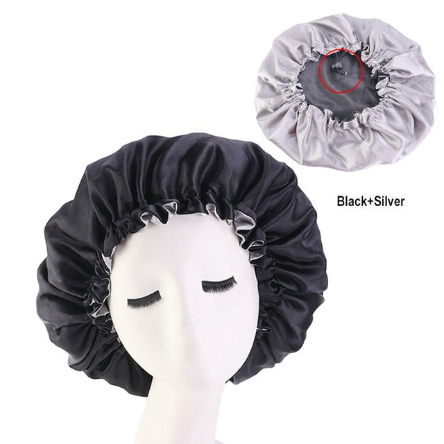 Women Night Sleep Cap Satin Lining Soft Extra Large Head Wear