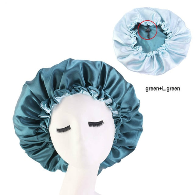 Women Night Sleep Cap Satin Lining Soft Extra Large Head Wear