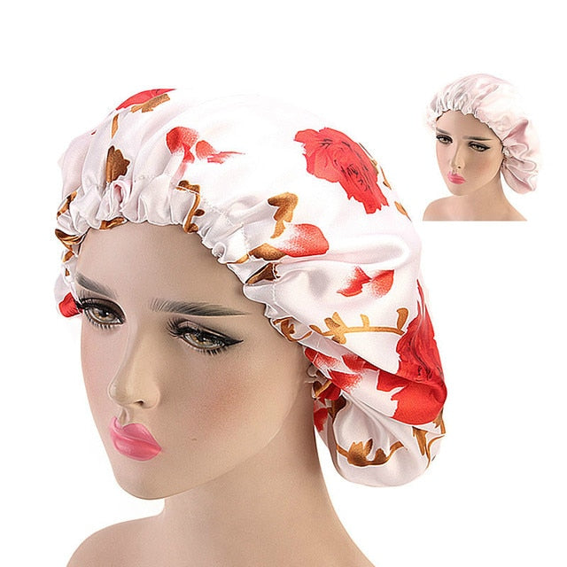 Women Night Sleep Cap Satin Lining Soft Extra Large Head Wear