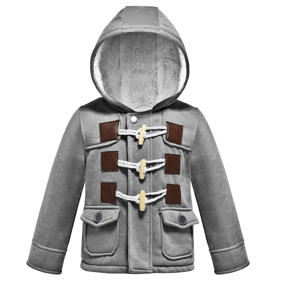 Baby Boys Jacket Autumn Winter Warm Cotton Kids Jacket Leisure Zipper