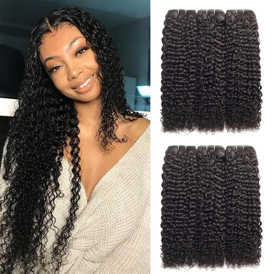 Brazilian Remy Kinky Curly Hair Bundles Human hair Natural Color