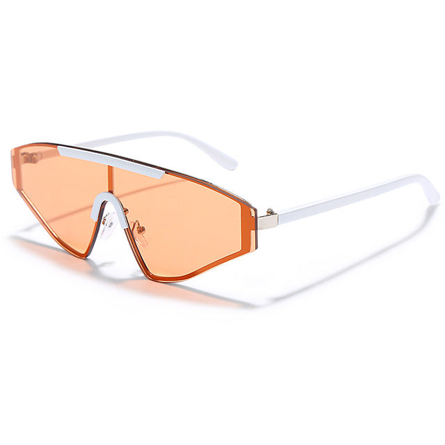 Sophisticated Rimless Rectangular Fashion 2020 Oversized Unisex Sunglasses.