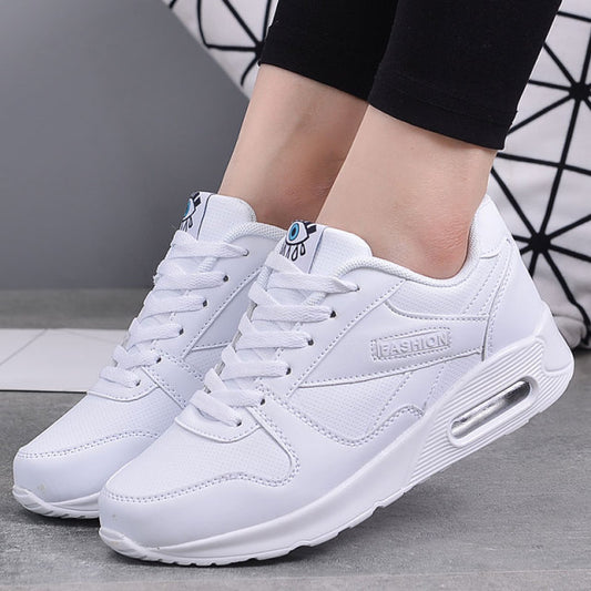 Women Casual Shoes Leather Platform Shoes