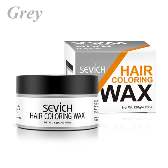 Temporary Hair Color Wax Paste Dye Cream Hair Gel for Hair Coloring Styling Silver Grey