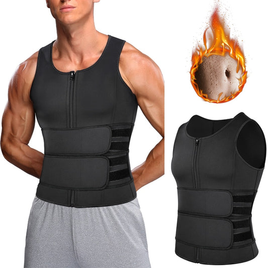 Men's Body Shaper Waist Trainer Double Belt