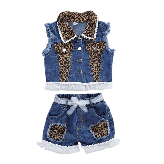 Baby Girls Leopard Clothes Sets 2pcs