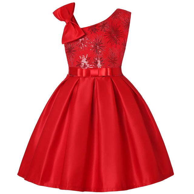 Princess Party Clothing Toddler Bow Dress for Girl