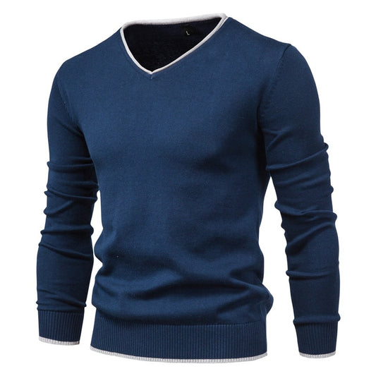 Men's Sweater Solid Color Long Sleeves